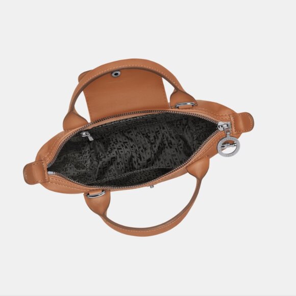 NEW Longchamp Le Pliage Xtra XS Handbag Leather in Cashew - Picture 5 of 10